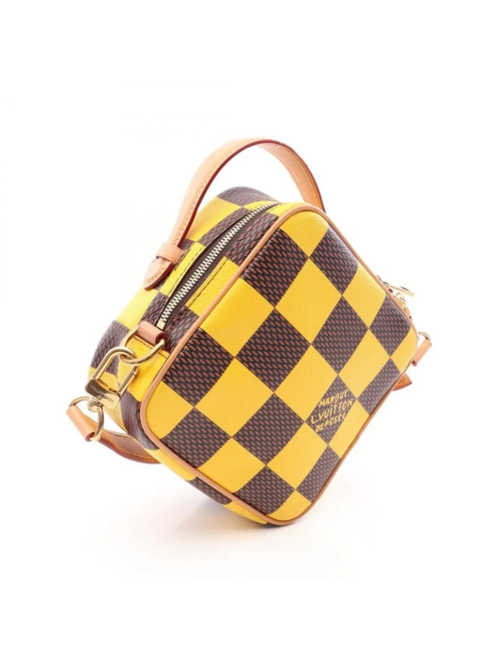 Louis Vuitton Handbag Chess Messenger Damier Pop Jaunemat 2-Way Leather